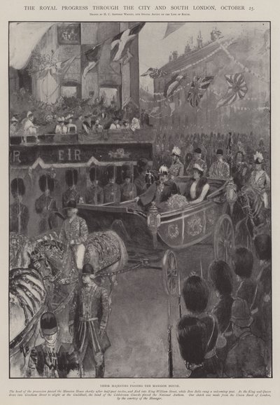 El progreso real a través de la ciudad y el sur de Londres, 25 de octubre de Henry Charles Seppings Wright